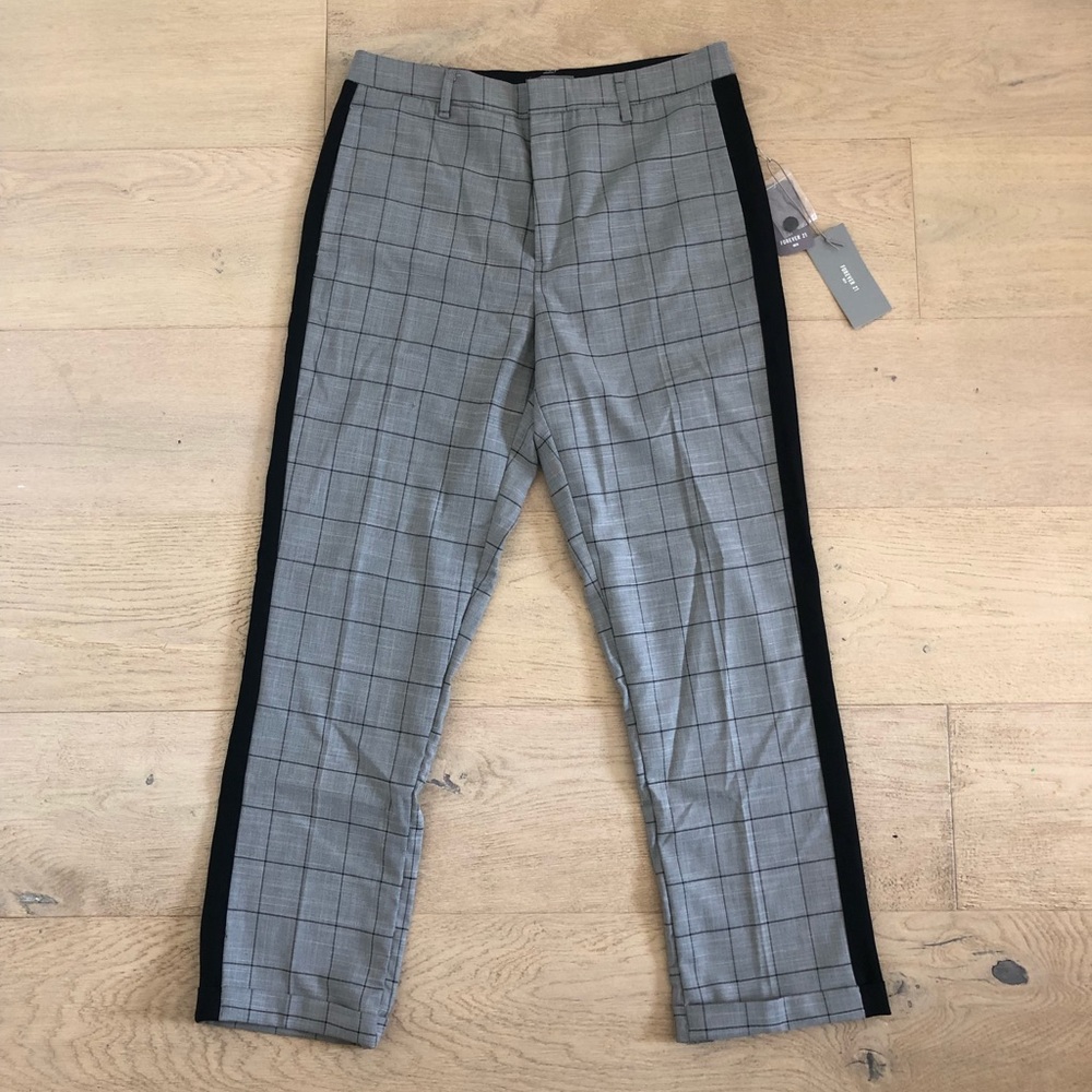 MENS PLAID TAILORED PANTS